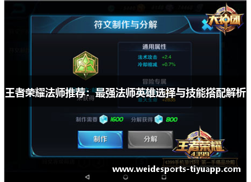 王者荣耀法师推荐：最强法师英雄选择与技能搭配解析